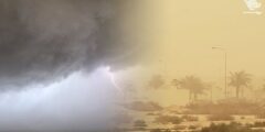 طقس المملكة العربية السعودية  رعد / عاصفة ترابية خلال عيد الفطر.  NCM